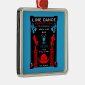 Amerikaanse Line Dancing Competitie Metalen Ornament (Rechts)