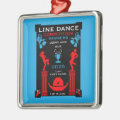 Amerikaanse Line Dancing Competitie Metalen Ornament (Links)