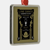 Amerikaanse Line Dancing Competitie Metalen Ornament (Rechts)