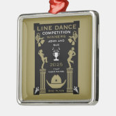 Amerikaanse Line Dancing Competitie Metalen Ornament (Links)