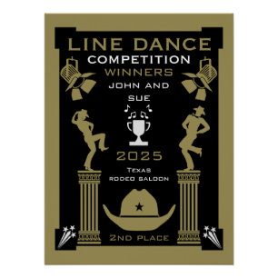 Amerikaanse Line Dancing Competitie Perfect Poster