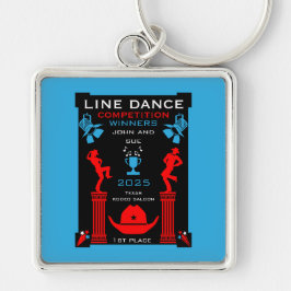 Amerikaanse Line Dancing Competitie Sleutelhanger