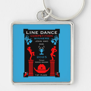Amerikaanse Line Dancing Competitie Sleutelhanger