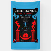 Amerikaanse Line Dancing Competitie Spandoek (Verticaal)