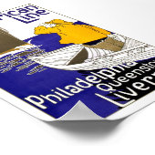 AMERIKAANSE LINE - Poster voor reizen met de Vinta (Hoek)