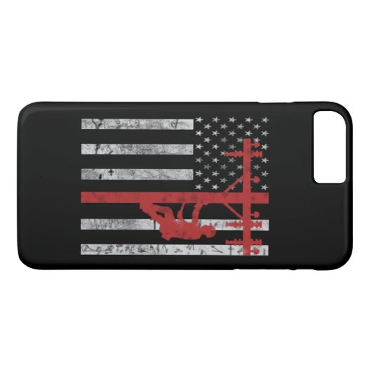 Amerikaanse Lineman Case-Mate iPhone Case (Achterkant (Horizontaal))