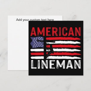 Amerikaanse Lineman Elektrische Kabel Patriottisch