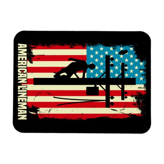 Amerikaanse Lineman Flag Electric Cable Magneet (Horizontaal)
