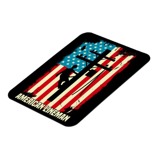 Amerikaanse Lineman Flag Electric Cable Magneet (Linkerzijde)