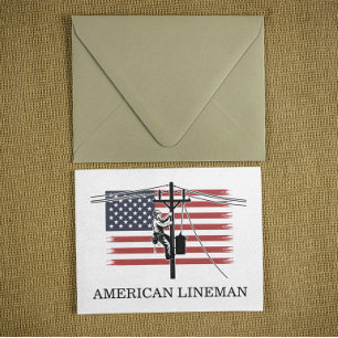 Amerikaanse Lineman-vlag – elektricien en nutsbedr Kaart