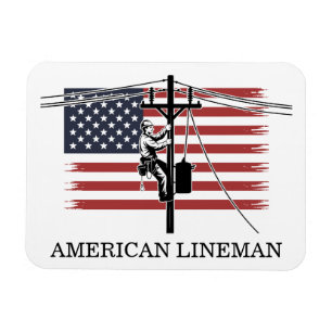 Amerikaanse Lineman Vlag – Elektrotechniek & Nutsb Magneet