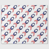 Amerikaanse lint cadeaupapier (Vlak)