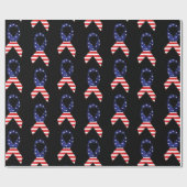 Amerikaanse lint cadeaupapier (Vlak)