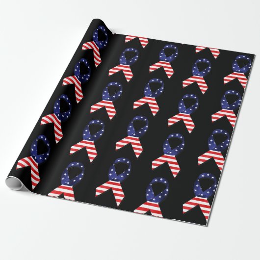 Amerikaanse lint cadeaupapier (Uitgerold)