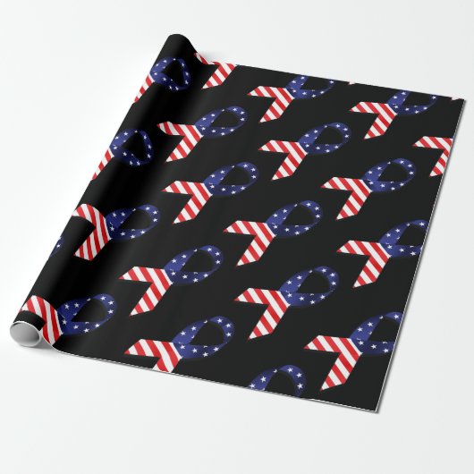 Amerikaanse lint cadeaupapier (Uitgerold)