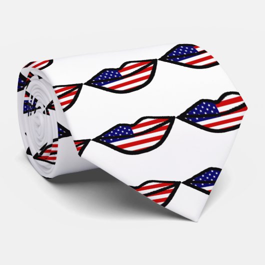 Amerikaanse lips stropdas (Opgerold)