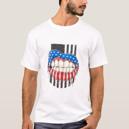 Amerikaanse lips t-shirt