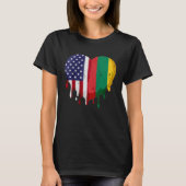 Amerikaanse Litouwse erfgoedmaand vlag T-shirt (Voorkant)