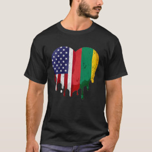 Amerikaanse Litouwse erfgoedmaand vlag T-shirt