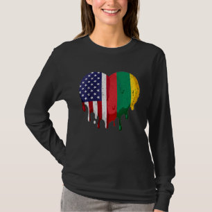Amerikaanse Litouwse erfgoedmaand vlag T-shirt