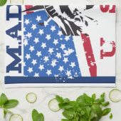 Amerikaanse logo-reisposter theedoek (Gevouwen)