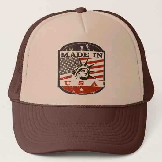 Amerikaanse logo reisposter trucker pet (Voorkant)