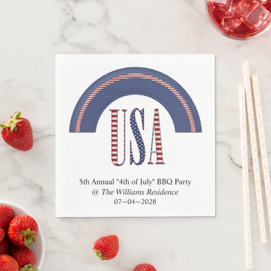 Amerikaanse Logo sterren en stripes regenboogpatri Servet (Insitu)