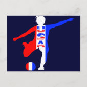 Amerikaanse Logo voor vrouwenvoetbal Briefkaart (Voorkant)