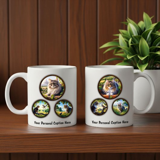 Amerikaanse Longhair Cat 6-Afbeelding Koffie Mok D