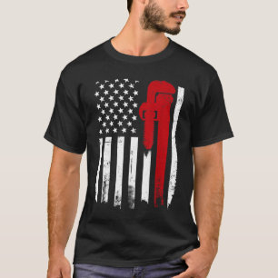 Amerikaanse Loodgieter Vlag Patriottisch Loodgiete T-shirt