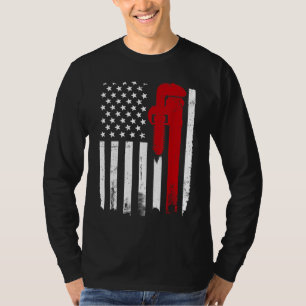 Amerikaanse Loodgieter Vlag Patriottisch Loodgiete T-shirt
