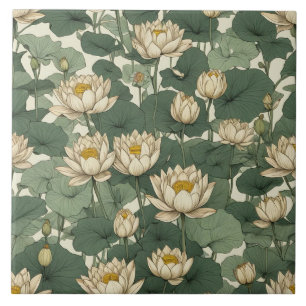 Amerikaanse Lotus bloemen patroon Tegeltje