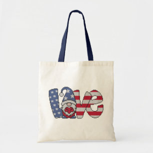 Amerikaanse Love Gnome Canvas tas