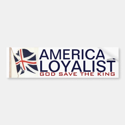 AMERIKAANSE LOYALIST BUMPERSTICKER (Voorkant)