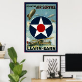 Amerikaanse luchtdienst~ Wereldoorlog 1 Poster (Thuiskantoor)