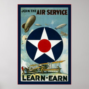 Amerikaanse luchtdienst~ Wereldoorlog 1 Poster