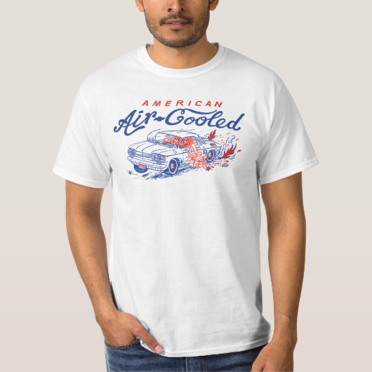 Amerikaanse luchtgekoelde Corvair Bard Beach T-shirt (Voorkant)