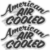 Amerikaanse luchtgekoelde Corvair Lettering Clear  Sticker (Voorkant)