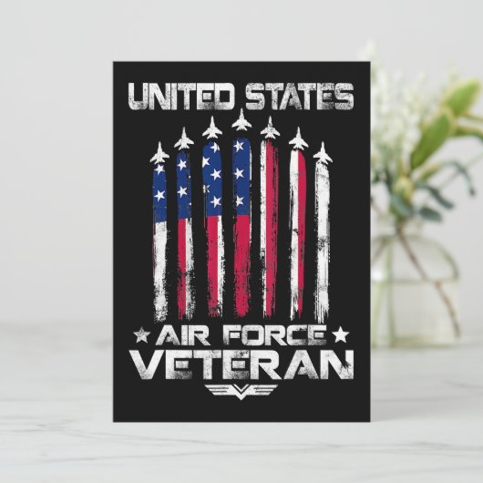 Amerikaanse luchtmacht Amerikaanse veteranen 4 jul Kaart (Staand voorkant)
