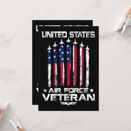 Amerikaanse luchtmacht Amerikaanse veteranen 4 jul Kaart (Voorkant / Achterkant in situ)