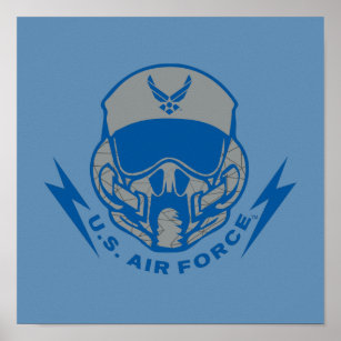 Amerikaanse luchtmacht   Blauwe Helm Poster