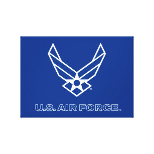 Amerikaanse luchtmacht Logo - blauw Canvas Afdruk