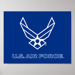 Amerikaanse luchtmacht Logo - blauw Poster