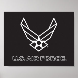 Amerikaanse luchtmacht Logo - zwart Poster
