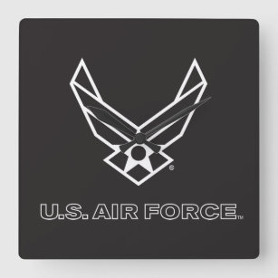 Amerikaanse luchtmacht Logo - zwart Vierkante Klok