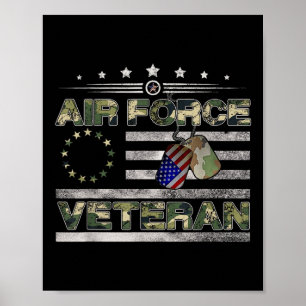 Amerikaanse luchtmacht veteraan Shirt Amerikaanse  Poster
