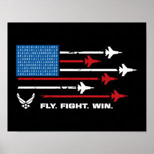 Amerikaanse luchtmacht   Vliegen. Vecht. Win - Roo Poster