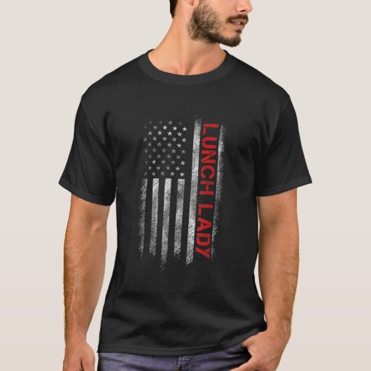 Amerikaanse Lunch Lady Verenigde Staten Amerikaans T-shirt (Voorkant)