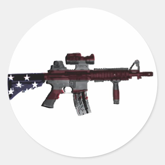 Amerikaanse M4 Ronde Sticker (Voorkant)
