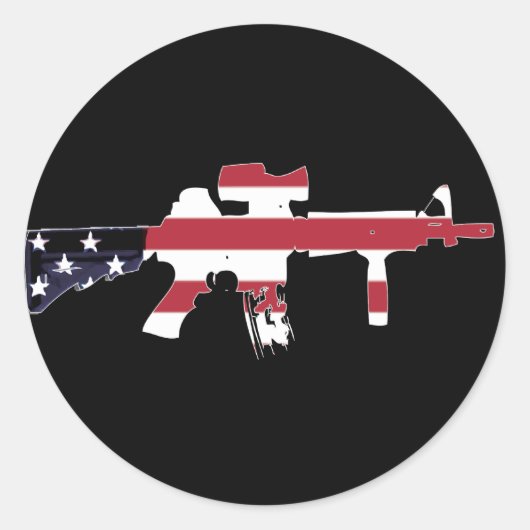 Amerikaanse M4 Ronde Sticker (Voorkant)